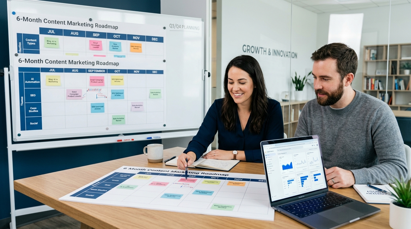 6-month content marketing plan for small businesses without a team