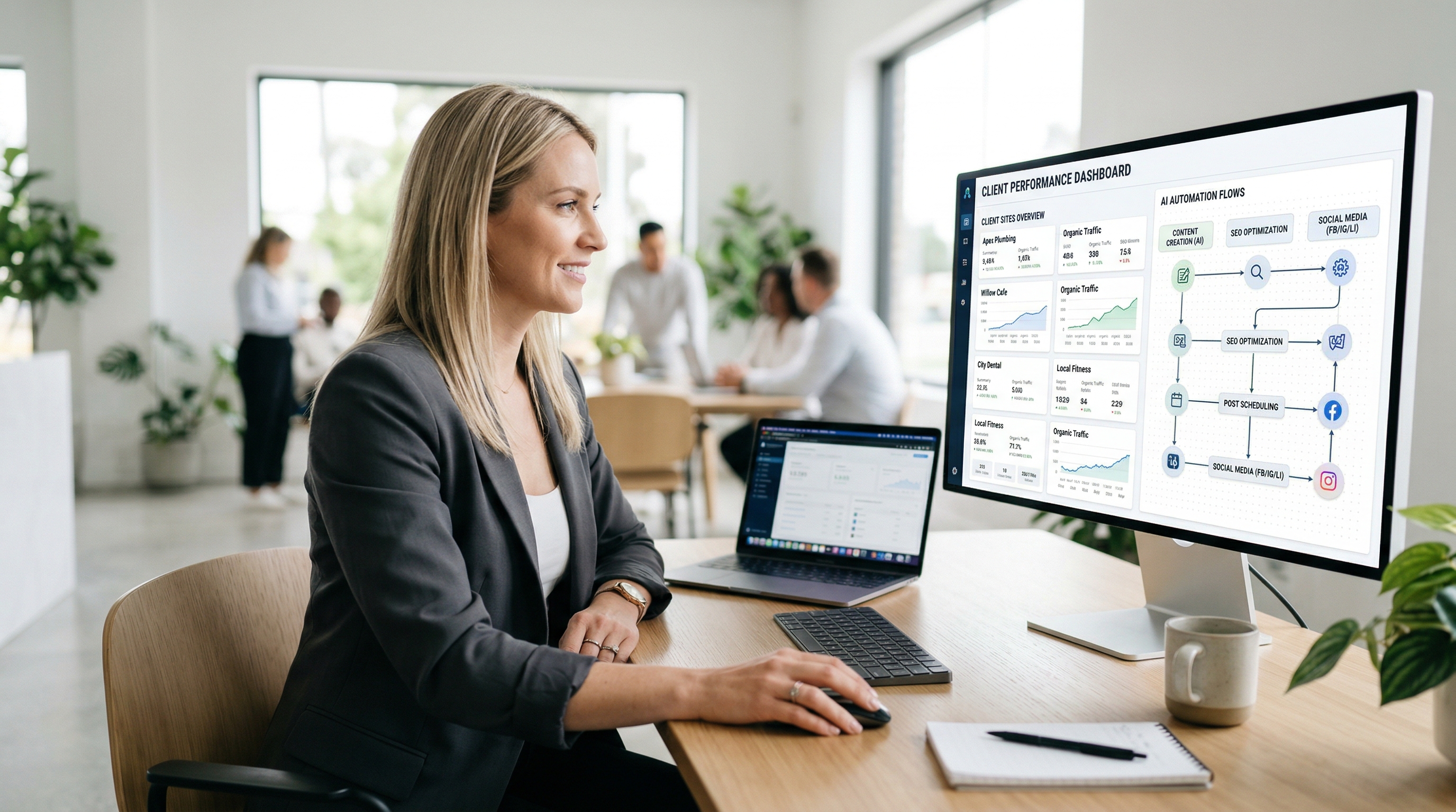 Deliver SEO and social media at scale for local agency clients