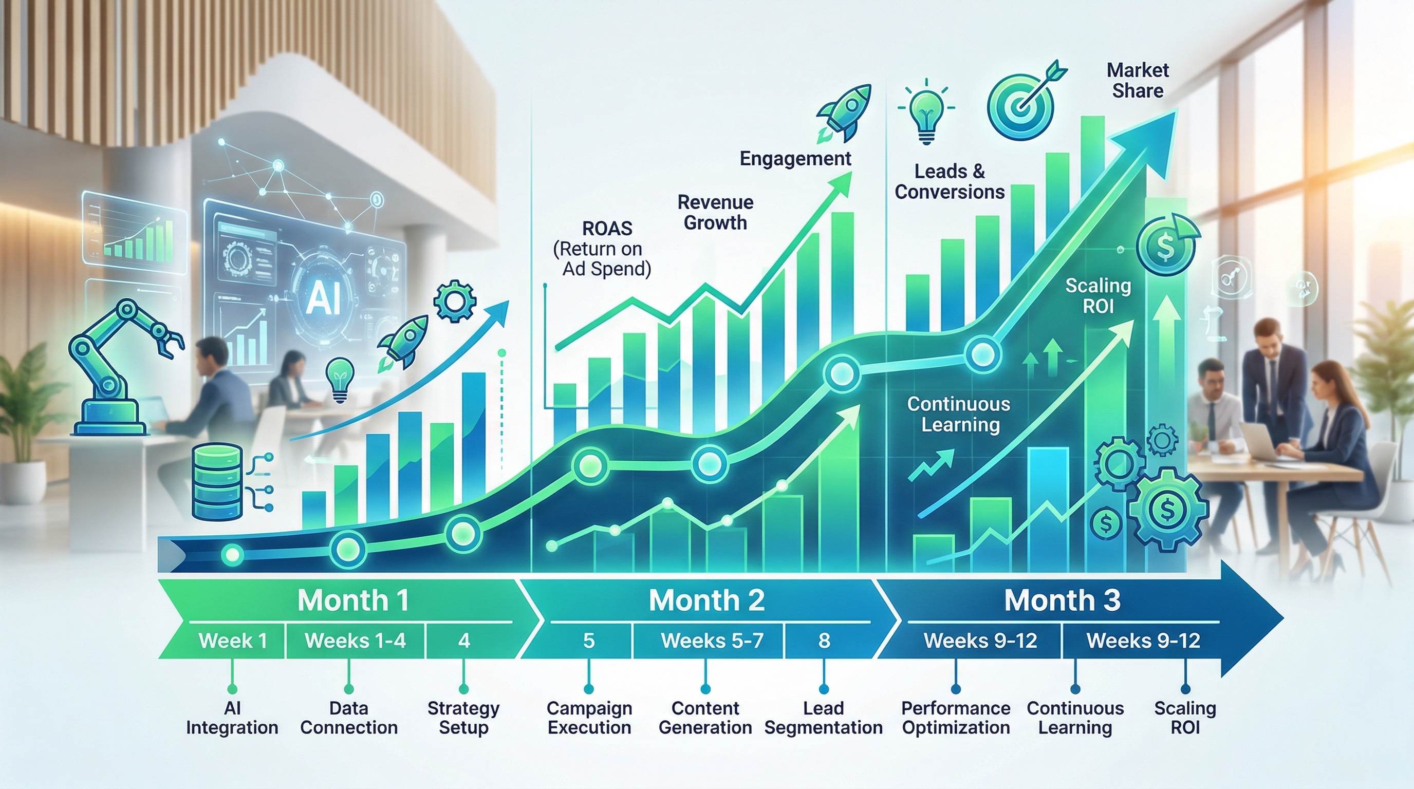 First 90 days with an AI marketing agent